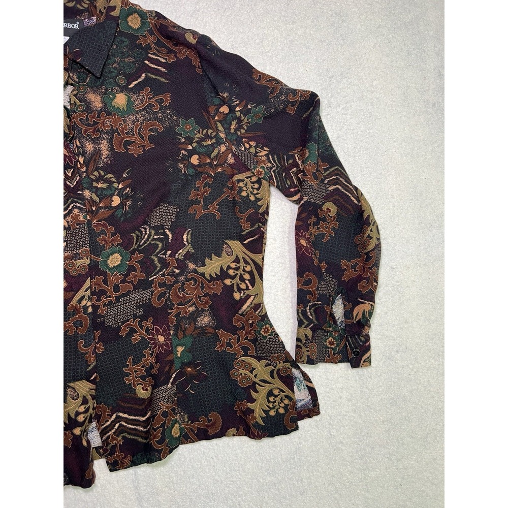 Sag Harbor Womens sz 14 Button up shirt Long sleeve casual Paisley - Picture 4 of 13